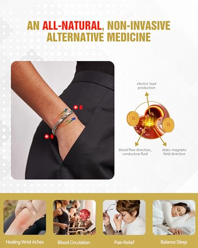 Jecanori 3500 Gauss Magnetic Bracelets for Women - Mermaid Titanium Steel Jewelry with Sizing Tool