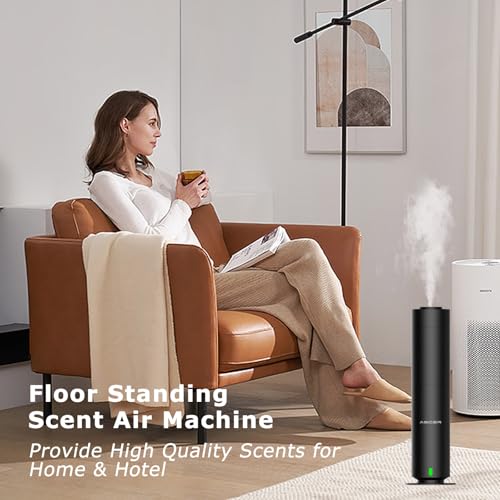 Black Hotel and Studio Scent Diffuser - Remote APP Control Essential Oil Machine for Large Rooms and Offices