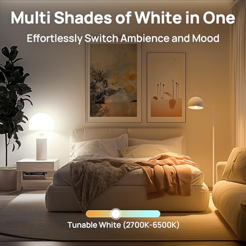 Linkind Smart Tunable Light Bulbs (2700K-6500K), 4-Pack, Compatible with Alexa & Google Home, CRI>90, A19 E26, 800LM